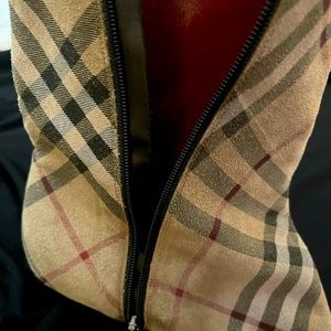 Used authentic Burberry ankle suede boots